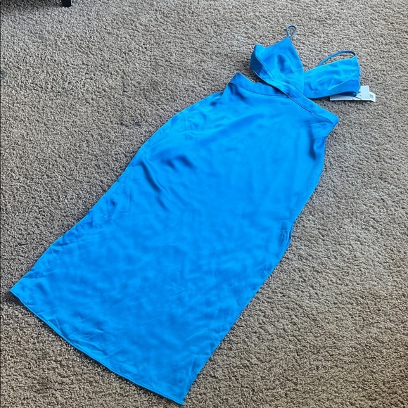 Zara Vibrant Blue Backless Dress - Picture 2 of 10